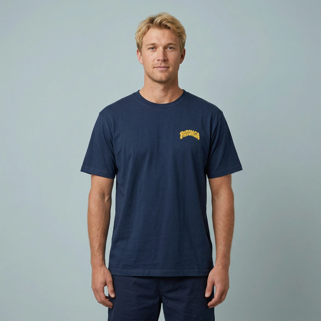 Midnight Blue Oyster & Lemon tee, front mockup