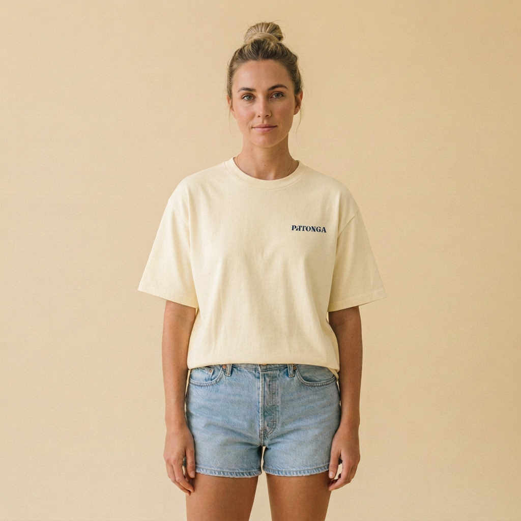Muted cream Snapper Tee front mockup