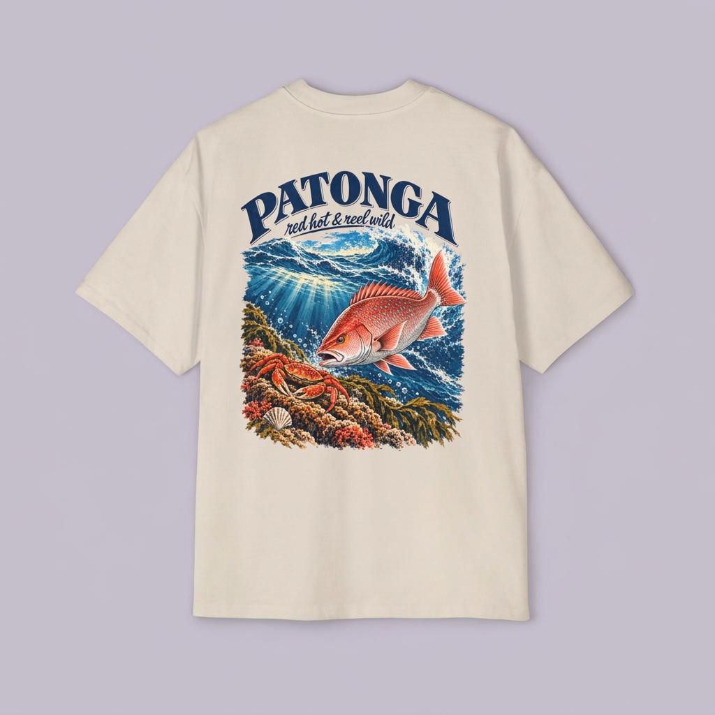 Snapper Tee Ecru back flat lay