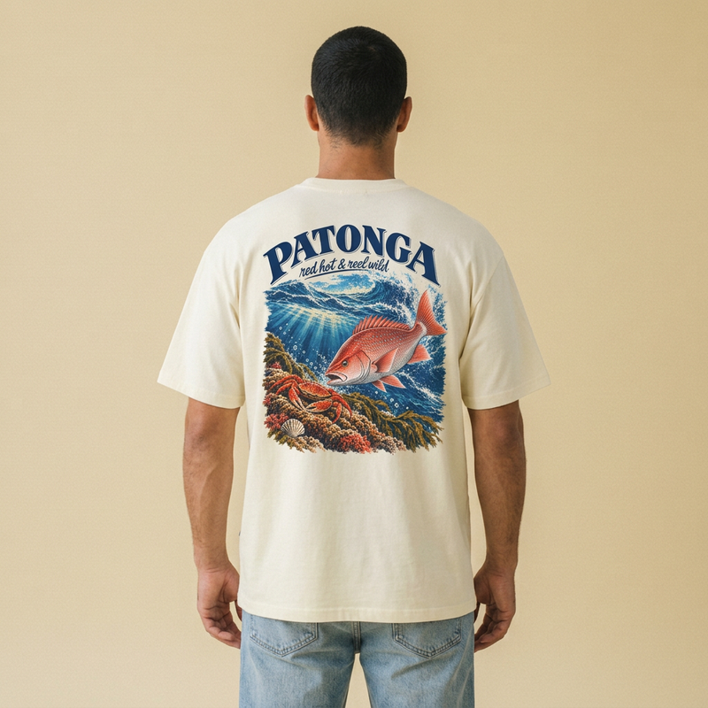 Snapper Tee men’s back mockup